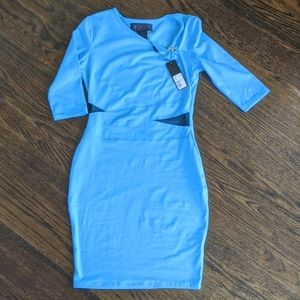 KARDASHIAN KOLLECTION DRESS Bodycon with mesh details dress